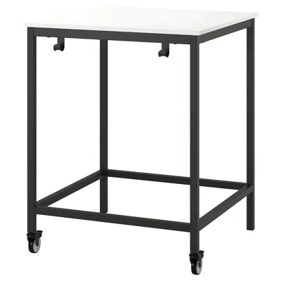 Ikea Trotten Table, White/anthracite, 31 1/2x31 1/2 "