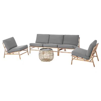 Ikea Tvarö 5-seat Furniture Set, Outdoor, Brown/frösön/duvholmen Dark Gray, 24 3/8x17 3/8 "24 3/8x17 3/8 