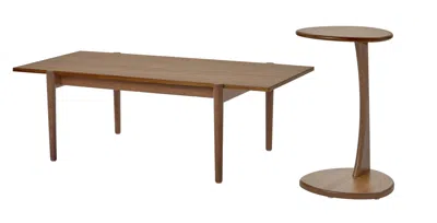 Ikea Ugglerum Coffee Table/side Table, Set Of 2, Walnut Veneer/brown