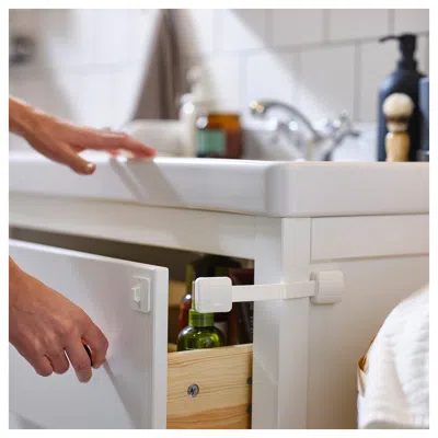 Ikea Undvika Multi Latch, White, Package Quantity: 2 Pack