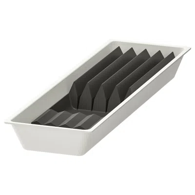 Ikea Uppdatera Tray With Knife Rack, White/anthracite, 6x19 1/2 " In Multi