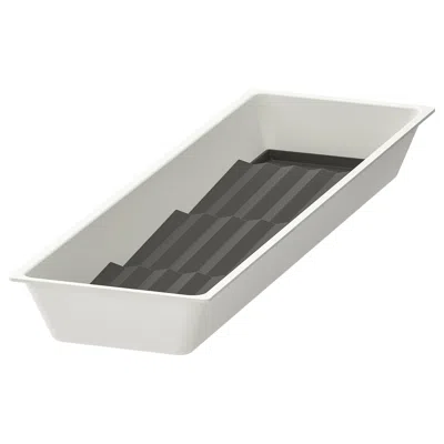 Ikea Uppdatera Tray With Spice Rack, White/anthracite, 6x19 1/2 " In Multi