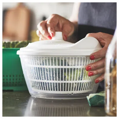 Ikea Uppfylld Salad Spinner, White, Diameter: 9 "