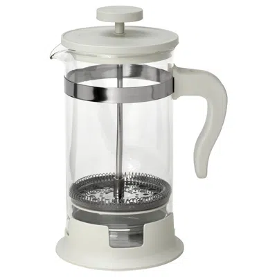 Ikea Upphetta French Press Coffee Maker, Glass/stainless Steel Off-white, 34 oz