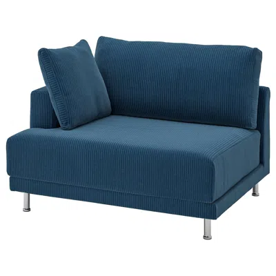 Ikea Uppåkra 1.5-seat Module, With Armrest Left/samsala Dark Blue, Depth: 42 1/8 "