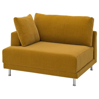 Ikea Uppåkra 1.5-seat Module, With Armrest Left/samsala Yellow-brown, Depth: 42 1/8 "