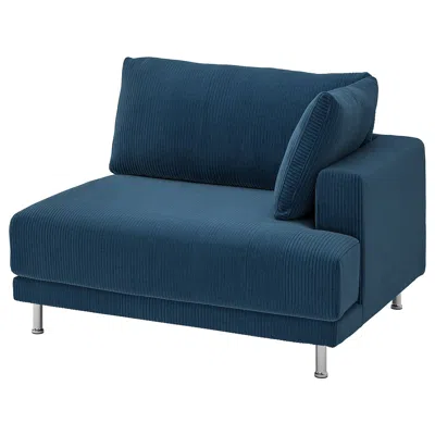 Ikea Uppåkra 1.5-seat Module, With Armrest Right/samsala Dark Blue, Depth: 42 1/8 "