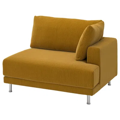 Ikea Uppåkra 1.5-seat Module, With Armrest Right/samsala Yellow-brown, Depth: 42 1/8 "