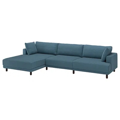 Ikea Uppåkra 4.5-seat Mod Sofa, With Chaise, Left/axvall Dark Gray-blue, Width: 143 1/4 "