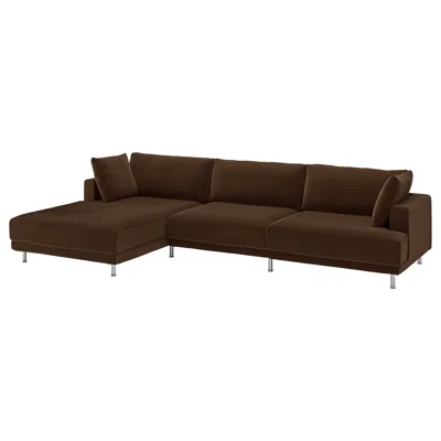 Ikea Uppåkra 4.5-seat Mod Sofa, With Chaise, Left/samsala Dark Brown, Width: 143 1/4 "