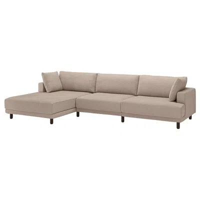 Ikea Uppåkra 4.5-seat Mod Sofa, With Chaise, Left/samsala Gray-beige, Width: 143 1/4 "