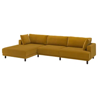 Ikea Uppåkra 4.5-seat Mod Sofa, With Chaise, Left/samsala Yellow-brown, Width: 143 1/4 "