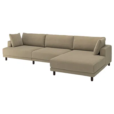 Ikea Uppåkra 4.5-seat Mod Sofa, With Chaise, Right/johanneshov Brown-beige, Width: 143 1/4 "