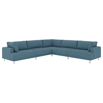 Ikea Uppåkra Mod Corner Sofa, 6 Seat, Axvall Dark Gray-blue, Height: 37 3/8 "