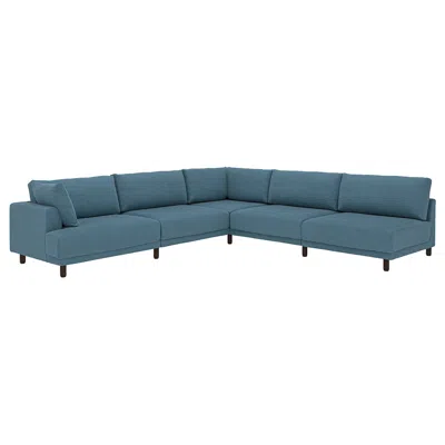 Ikea Uppåkra Mod Corner Sofa, 6 Seat, Axvall Dark Gray-blue, Height: 37 3/8 "