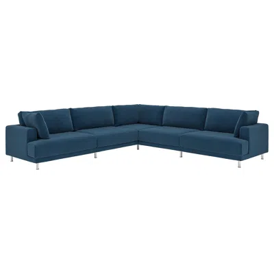 Ikea Uppåkra Mod Corner Sofa, 6 Seat, Samsala Dark Blue, Height: 37 3/8 "