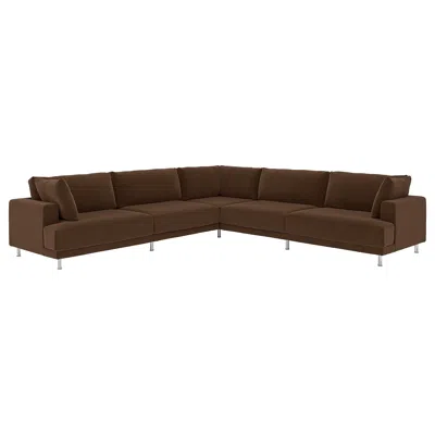 Ikea Uppåkra Mod Corner Sofa, 6 Seat, Samsala Dark Brown, Height: 37 3/8 "