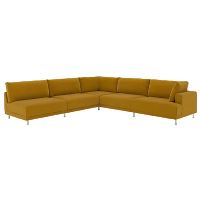 Ikea Uppåkra Mod Corner Sofa, 6 Seat, With Open End, Left/samsala Yellow-brown