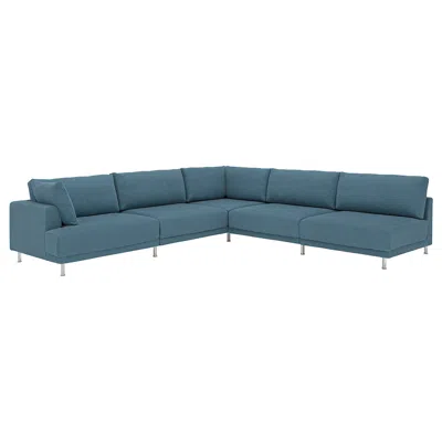 Ikea Uppåkra Mod Corner Sofa, 6 Seat, With Open End, Right/axvall Dark Gray-blue, Height: 37 3/8 "