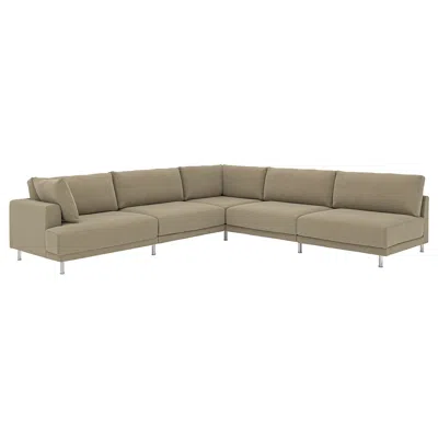 Ikea Uppåkra Mod Corner Sofa, 6 Seat, With Open End, Right/johanneshov Brown-beige, Height: 37 3/8 " In Neutral