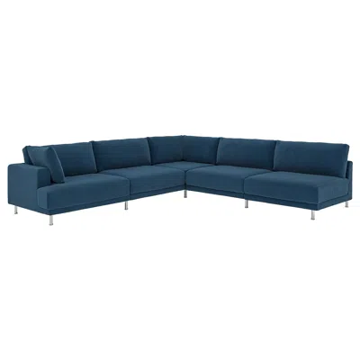 Ikea Uppåkra Mod Corner Sofa, 6 Seat, With Open End, Right/samsala Dark Blue, Height: 37 3/8 "