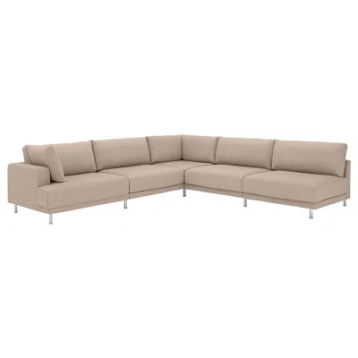 Ikea Uppåkra Mod Corner Sofa, 6 Seat, With Open End, Right/samsala Gray-beige, Height: 37 3/8 "