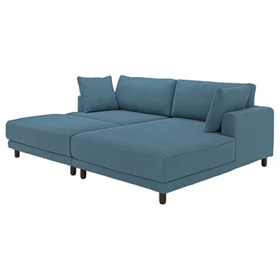 Ikea Uppåkra Sectional, 3-seat, Axvall Dark Gray-blue, Depth: 70 7/8 "