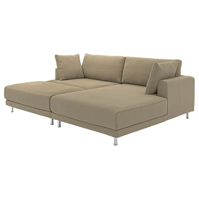 Ikea Uppåkra Sectional, 3-seat, Johanneshov Brown-beige, Depth: 70 7/8 "