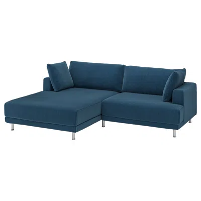 Ikea Uppåkra Sectional, 3-seat, With Chaise, Left/samsala Dark Blue, Depth: 70 7/8 "