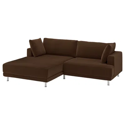 Ikea Uppåkra Sectional, 3-seat, With Chaise, Left/samsala Dark Brown, Depth: 70 7/8 "