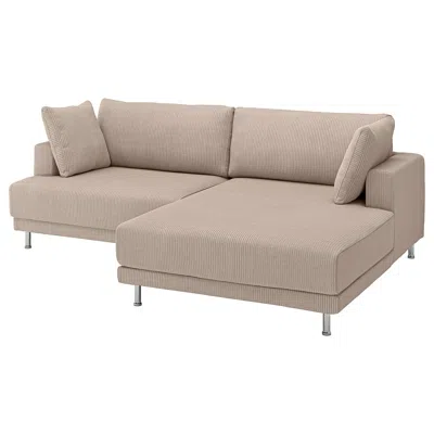 Ikea Uppåkra Sectional, 3-seat, With Chaise, Right/samsala Gray-beige, Depth: 70 7/8 "