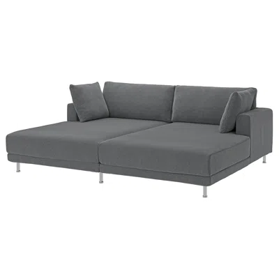 Ikea Uppåkra Sectional, 3-seat, With Chaise/johanneshov Dark Gray, Depth: 70 7/8 "