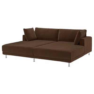 Ikea Uppåkra Sectional, 3-seat, With Chaise/samsala Dark Brown, Depth: 70 7/8 "