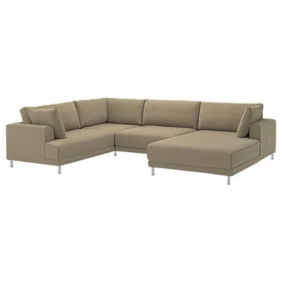 Ikea Uppåkra U-shaped Sofa, 4,5-seat, Johanneshov Brown-beige, Height Including Back Cushions: 37 3/8 "