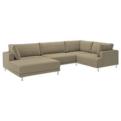 Ikea Uppåkra U-shaped Sofa, 4,5-seat, Johanneshov Brown-beige, Height Including Back Cushions: 37 3/8 "