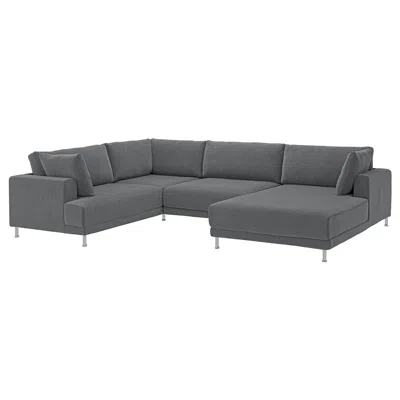 Ikea Uppåkra U-shaped Sofa, 4,5-seat, Johanneshov Dark Gray, Height Including Back Cushions: 37 3/8 "