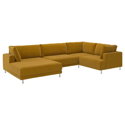 Ikea Uppåkra U-shaped Sofa, 4,5-seat, Samsala Yellow-brown, Height Including Back Cushions: 37 3/8 "