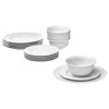 Ikea Upplaga 18-piece Dinnerware Set, White In White
