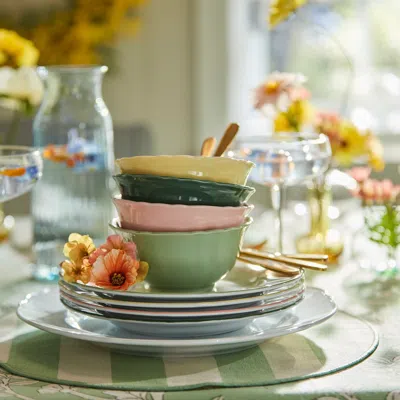 Ikea Upplaga Bowl, Light Green Pink/green Yellow, 5 "