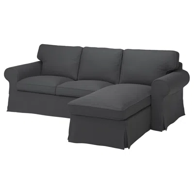 Ikea Uppland Cover For 3-seat Sofa With Chaise Lounge, Kelinge Anthracite