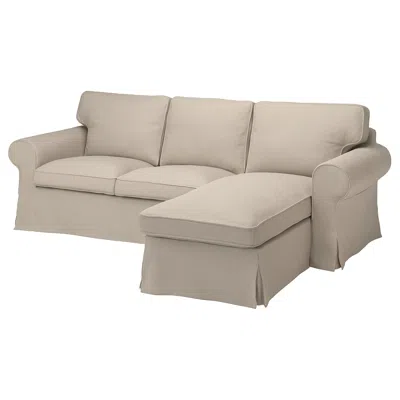 Ikea Uppland Cover For 3-seat Sofa With Chaise Lounge, Kelinge Beige