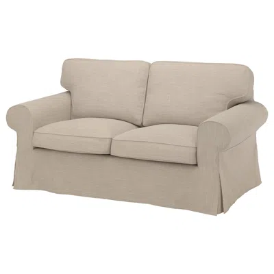 Ikea Uppland Loveseat, Hillared Beige, Height Including Back Cushions: 36 1/4 "