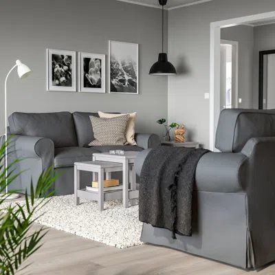 Ikea Uppland Loveseat, Kelinge Anthracite, Height Including Back Cushions: 36 1/4 "