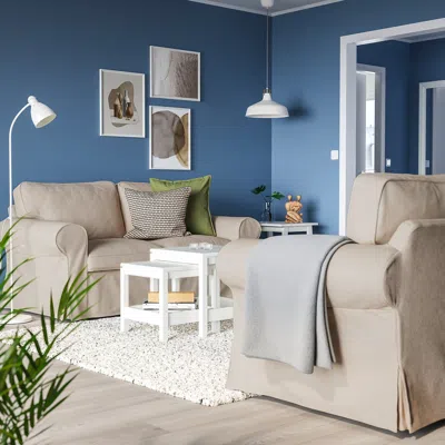 Ikea Uppland Loveseat, Kelinge Beige, Height Including Back Cushions: 36 1/4 "