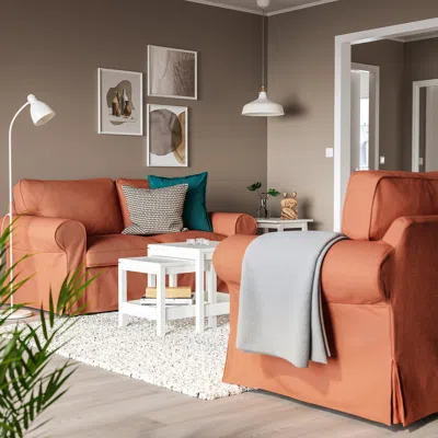 Ikea Uppland Loveseat, Kelinge Rust, Height Including Back Cushions: 36 1/4 "