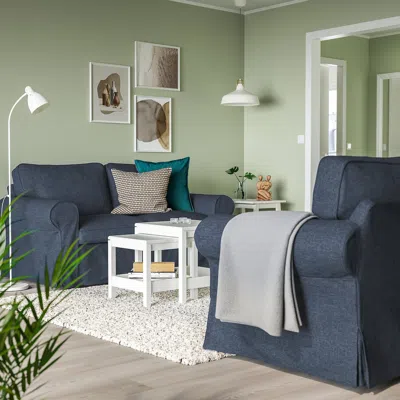 Ikea Uppland Loveseat, Kilanda Dark Blue, Height Including Back Cushions: 36 1/4 "