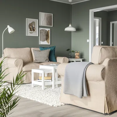 Ikea Uppland Loveseat, Kilanda Light Beige, Height Including Back Cushions: 36 1/4 "