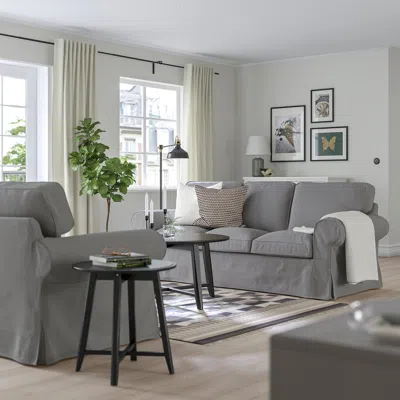 Ikea Uppland Sofa, Hakebo Dark Gray, Height Including Back Cushions: 36 1/4 "