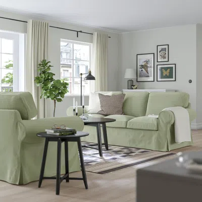 Ikea Uppland Sofa, Hakebo Gray/green, Height Including Back Cushions: 36 1/4 "
