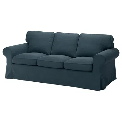 Ikea Uppland Sofa, Hillared Dark Blue, Height Including Back Cushions: 36 1/4 "